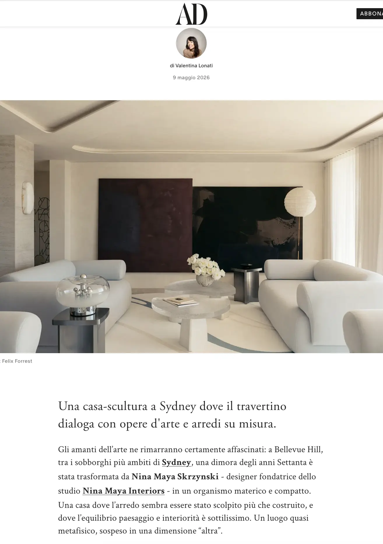 Architectural Digest Italia swedesign