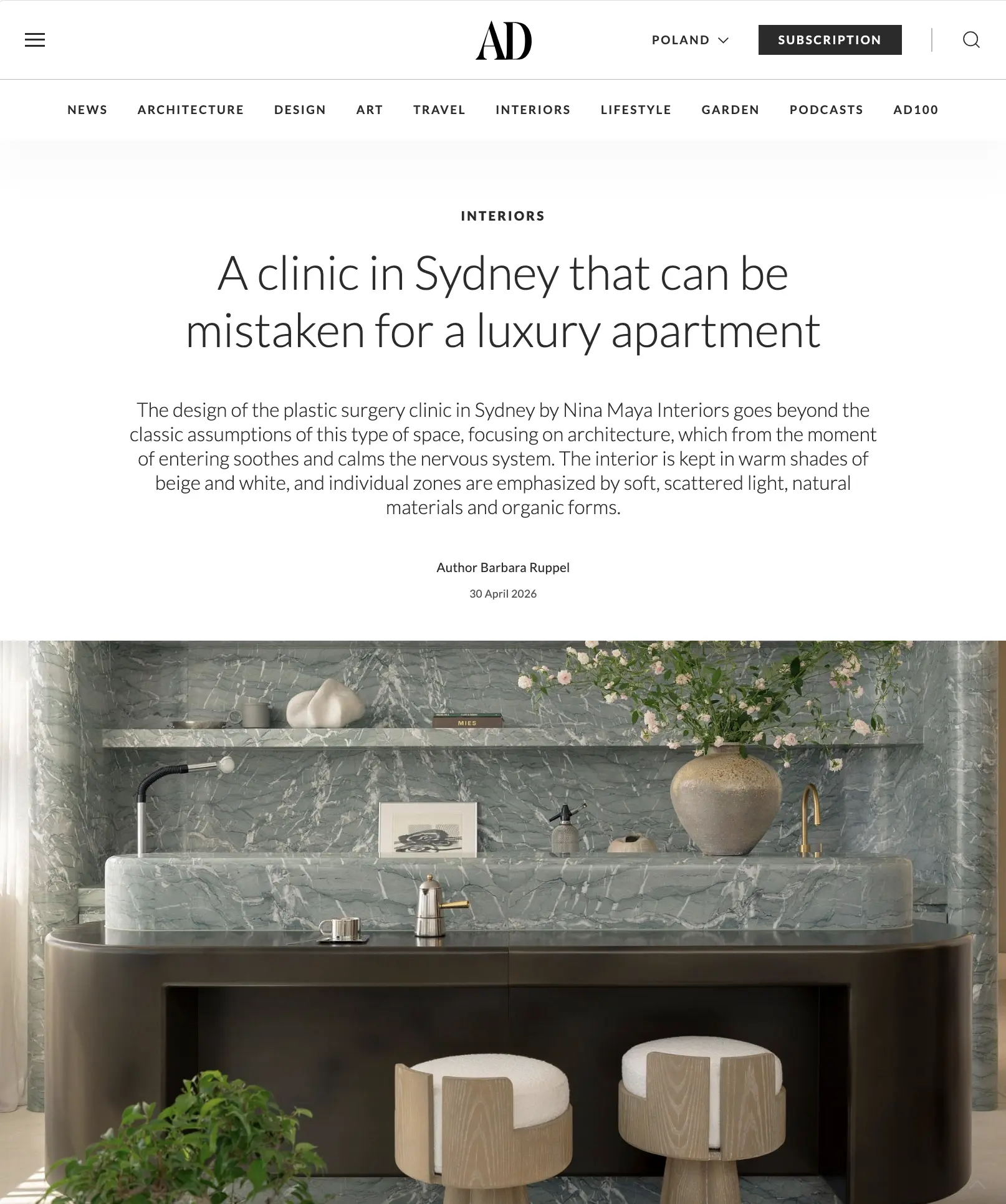 Architectural Digest Polska swedesign