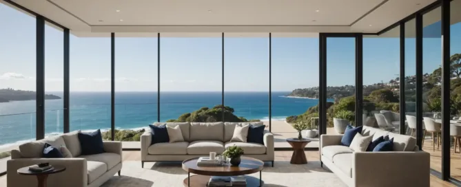 harbourside luxury hotels sydney with private balcony with frameless glass and harbour views