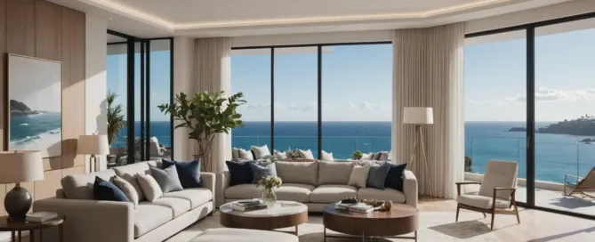 waterfront mansion with heated pool in Sydney with harbour views