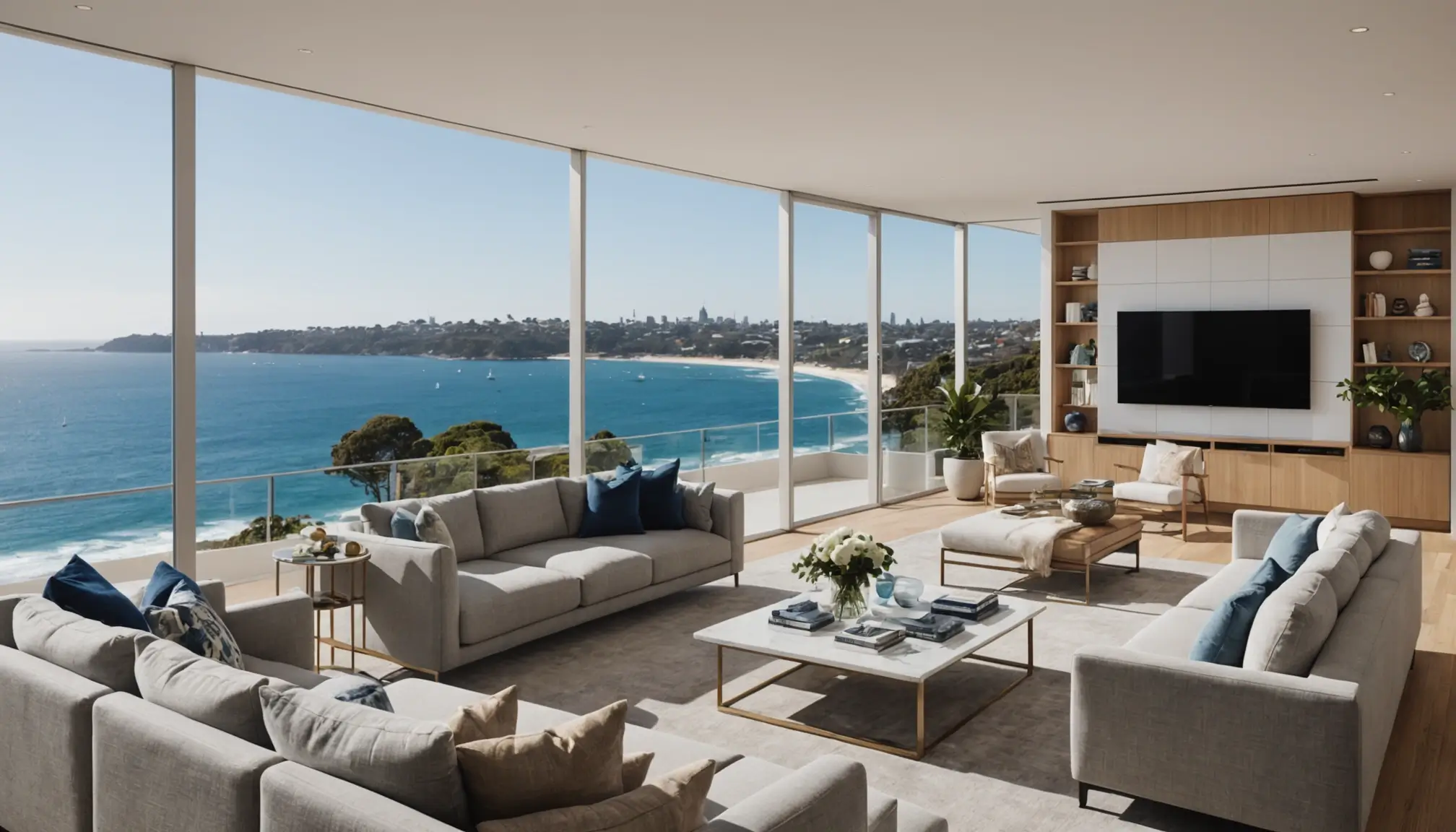 luxury sydney harbour apartment with spa bath facing harbour views through floor-to-ceiling glass luxury sydney harbour apartment with spa bath facing harbour views through floor-to-ceiling glass