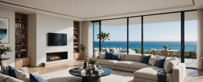 luxury sydney harbour villa wedding ceremony space with harbour views