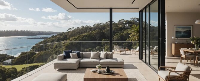 beachfront luxury apartment sydney interior with ocean views and private balcony