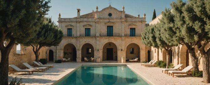 masseria ostuni luxury pool villa rental estate with private infinity pool and olive groves