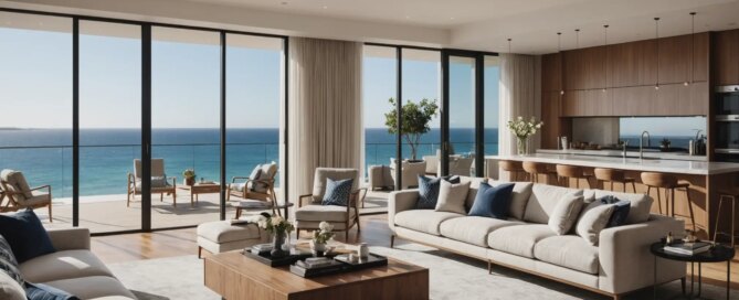 sydney harbour luxury villa with chef terrace dining setup with water views