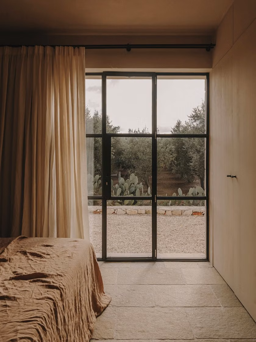 nina-maya-residences-villa-rosata-bedroom-garden-doors Villa Rosata, Carovigno, Puglia Marie Schyberg