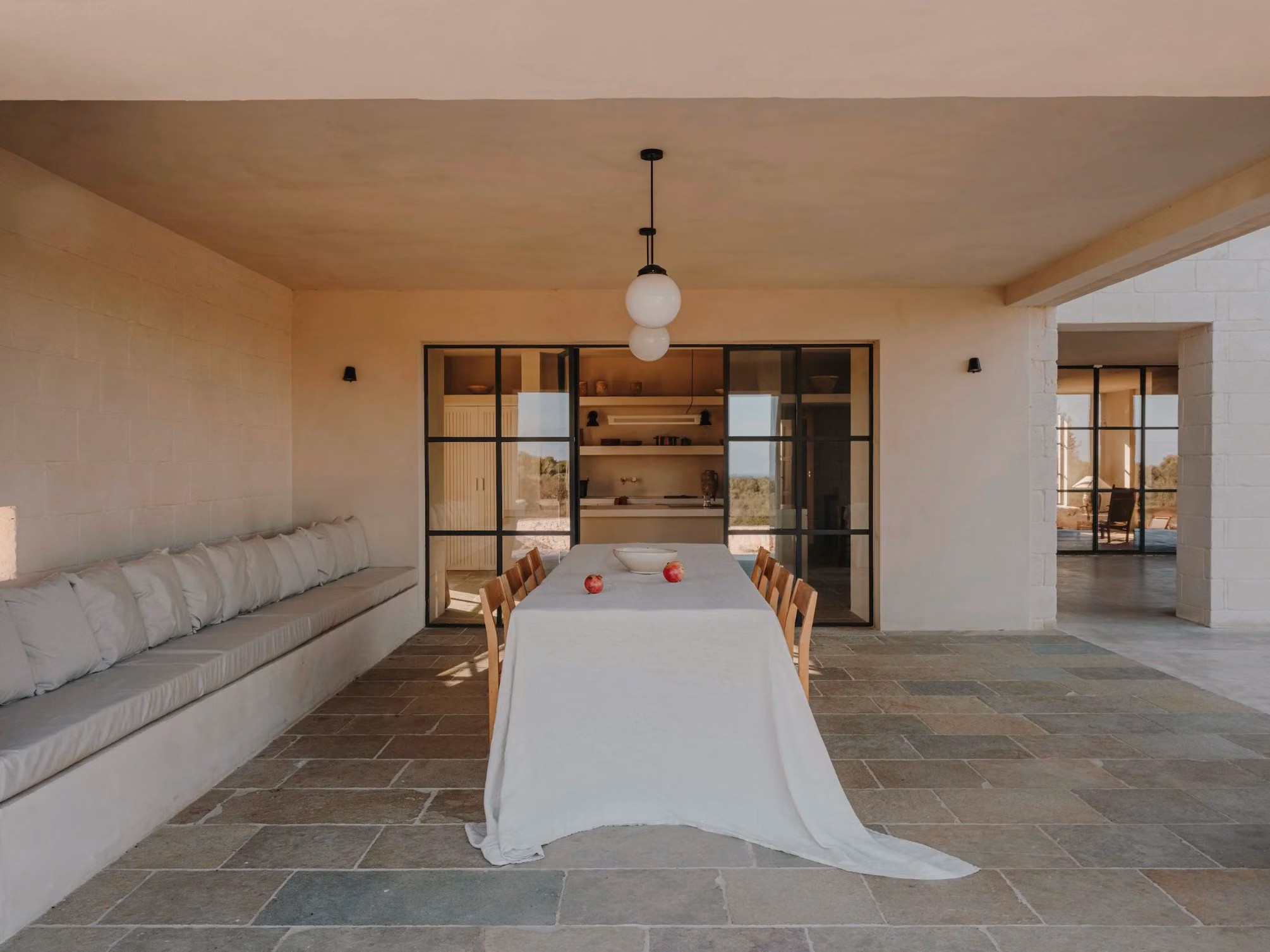nina-maya-residences-villa-rosata-covered-outdoor-dining Villa Rosata, Carovigno, Puglia Marie Schyberg